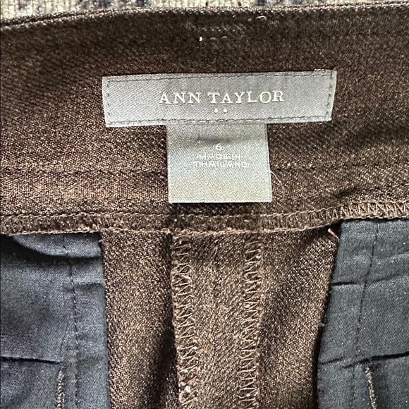 ANNE TAYLOR WOOL BROWN DRESS PANTS - Picture 4 of 6